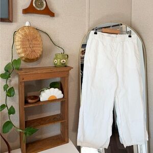 Cut Loose Crisp White Trousers